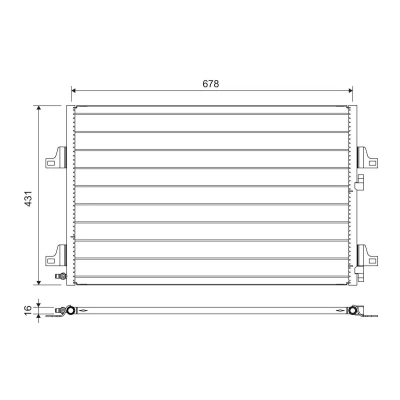Imagem de VALEO 814007 Condensador sem secador 15mm Alumínio 431mm R134a