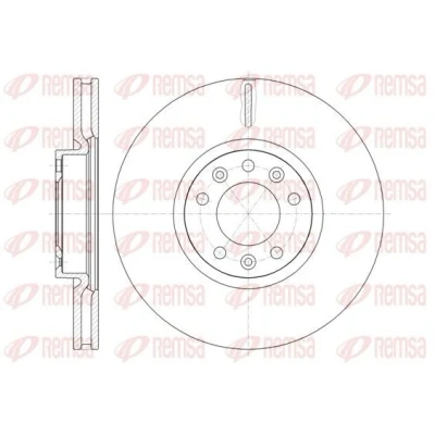 Imagem de REMSA Disco de travão PEUGEOT: 508 I SW, 407 Sedan, CITROËN: C5 III Carrinha, 3 Eixo dianteiro 304, 303,8mm 28mm 5 ventilado 61472.10