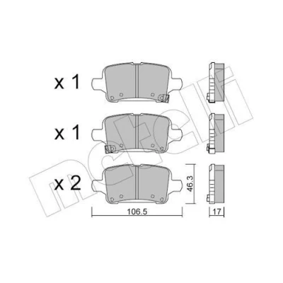 Imagem de METELLI 22 1180 0 Jogo de pastilhas para travão disco com avisador sonoro desgaste OPEL: Insignia B Grand Sport, Sports Tourer