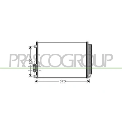 Imagem de PRASCO FD008C003 Condensador com secador 11 8 Alumínio 526 FIAT: 500 Hatchback, C Cabrio, ABARTH: / 595 695 Hatchback