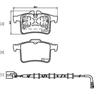 Imagem de BREMBO P 36 034 Jogo de pastilhas para travão disco incl. contacto aviso desgaste sem acessórios