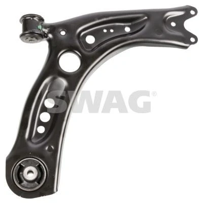 Imagem de SWAG 30 10 6143 Braço de suspensão com chumaceira Eixo dianteiro, lado direito transversal Chapa aço VOLKSWAGEN: Golf 7, 7 Variant
