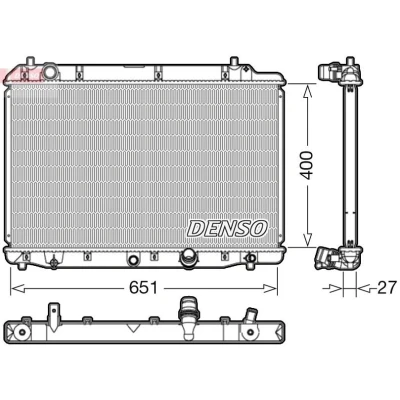 Imagem de DENSO DRM40036 Radiador, arrefecimento do motor 400 675 27 HONDA: CR V 2