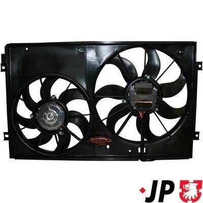 Imagem de JP GROUP 1199106600 ventilador de radiador 363 276 com estrutura do (caixilho) VOLKSWAGEN: Polo V Hatchback, GOLF 6, Jetta 3