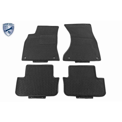 Imagem de VAICO V10 7494 Conjunto de tapete chão Borracha à frente e atrás 4 preto medida AUDI: A4 B8 Avant, Sedan