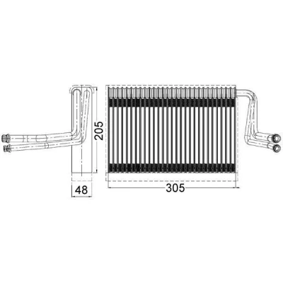 Imagem de MAHLE ORIGINAL AE 113 000S Evaporador sem válvula de expansão