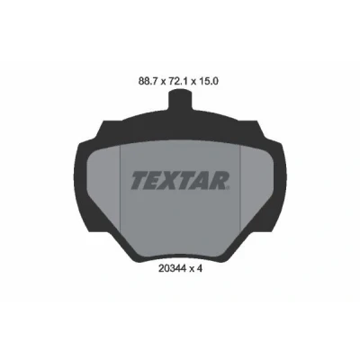 Imagem de TEXTAR 2034402 Jogo de pastilhas para travão disco não preparado indicador aviso desgaste LAND ROVER: Discovery 1, Defender SUV