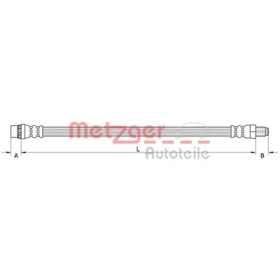 Imagem de METZGER 4110991 Mangueira de Travão 447 RENAULT: GRAND SCENIC 2