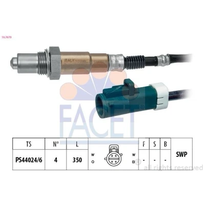 Imagem de FACET 10.7679 Sonda lambda Made in Italy OE Equivalent com aquecimento, plana, Rosca pré lubrificada 4 FORD: FIESTA 5, MAZDA: 2 Hatchback
