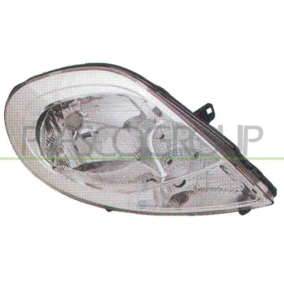 Imagem de PRASCO OP9344813 Farol Principal à direita H4 branco com luz intermitente motor elétrico de regulação do alcance dos faróis