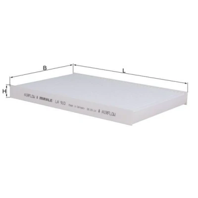 Imagem de MAHLE ORIGINAL LA 910 Filtro, ar do habitáculo Filtro de partículas, para condicionado independente 220,0 150 20,0