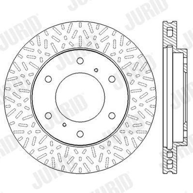 Imagem de JURID 562572JC Disco de travão 290 26 6 139,7 ventilado revestido sem parafusos MITSUBISHI: PAJERO Sport 1 SUV, 4