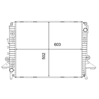Imagem de MAHLE ORIGINAL CR 2577 000S Radiador, arrefecimento do motor 603 502 42 Aletas de refrigeração soldadas LAND ROVER: Discovery 3