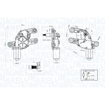 Imagem de Motor de limpa vidros MAGNETI MARELLI 064075200010
