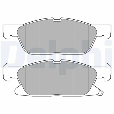Imagem de DELPHI LP3643 Jogo de pastilhas para travão disco com avisador sonoro desgaste chapa anti ruído sem acessórios FORD: Focus Mk4 Hatchback