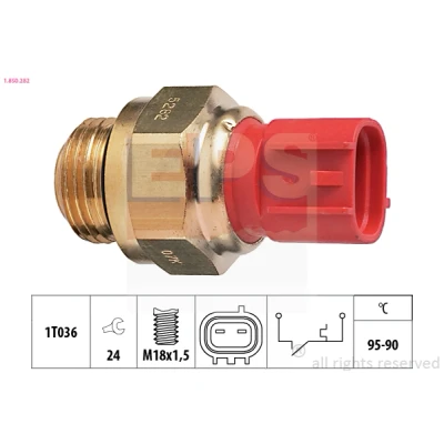 Imagem de EPS 1.850.282 Interruptor de temperatura, ventilador do radiador M18x1,5 Made in Italy OE Equivalent
