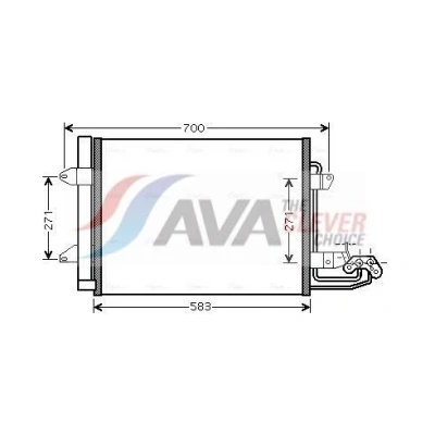Imagem de PRASCO VN5211D Condensador com secador 15,0 13,9 Alumínio 560 VOLKSWAGEN: Touran I