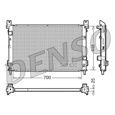 Imagem de DENSO DRM06001 Radiador, arrefecimento do motor Alumínio 700 448 25