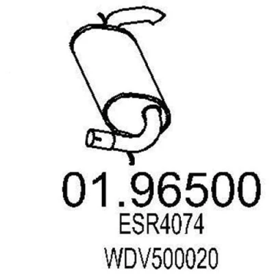 Imagem de MTS 01.96500 Panela de escape traseira 1000 LAND ROVER: Freelander I SUV, SUV Cabrio