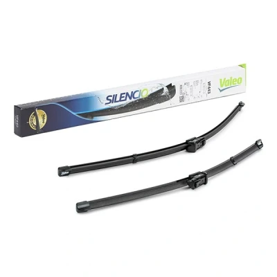 Imagem de Escova do limpa vidros Valeo Silencio X.trm, Flat Blade Set 574643 à frente Sem armação Top Lock BMW: X5, X6, RENAULT: TWINGO 2
