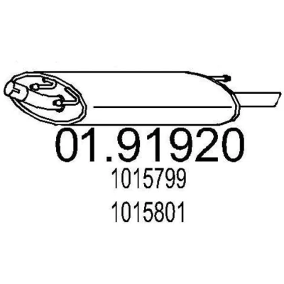 Imagem de MTS 01.91920 Panela de escape traseira 810 FORD: FIESTA 4