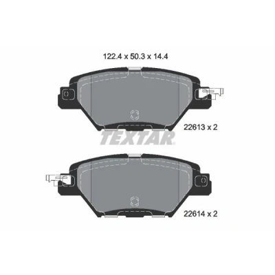 Imagem de TEXTAR 2261301 Jogo de pastilhas para travão disco incl. contacto aviso desgaste com acessórios MAZDA: CX 9
