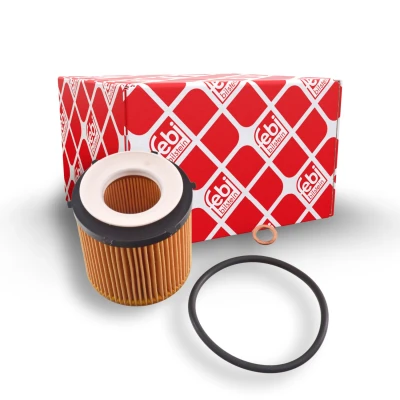 Imagem de FEBI BILSTEIN 101655 Filtro de óleo com retentor Cartucho filtrante BMW: 5 Sedan, Touring, 3 Sedan