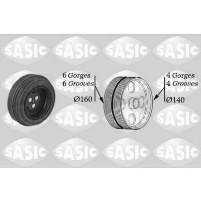 Imagem de SASIC 2150028 Polia da Cambota 140, 160 FORD: Transit Mk6 Tourneo, Van, CITROËN: Jumper II Van
