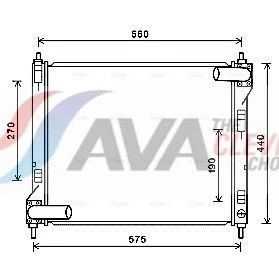 Imagem de AVA COOLING SYSTEMS Radiador, arrefecimento do motor Alumínio 505mm 428mm 22mm sem depósito de compensação Aletas refrigeração soldadas DN2354
