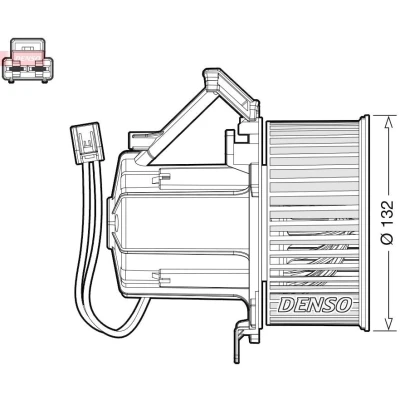 Imagem de DENSO DEA02008 Ventilador do Habitáculo para veículo com volante à esquerda AUDI: A4 B8 Avant, Sedan
