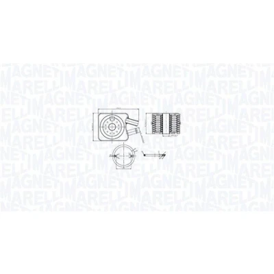Imagem de MAGNETI MARELLI 350300003200 Radiador de Óleo AUDI: A3 Hatchback, A4 B5 Avant, B6 Sedan, VOLKSWAGEN: Passat GP Variant, Sharan I