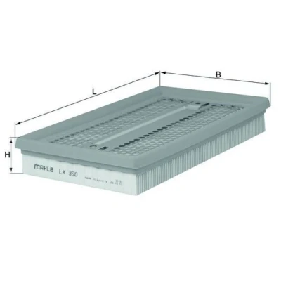 Imagem de MAHLE ORIGINAL LX 350 Filtro de ar 37,7 150 250,0, 250,0 Cartucho filtrante MAZDA: MX 5 I