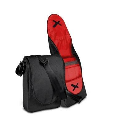 Imagem de Bolsa Bandolera Phoenix Amsterdam Nylon Preto Resistente com Tirante Ajustável 15,6" Bolso