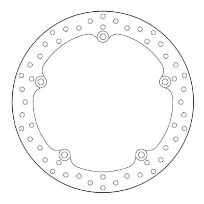 Imagem de BREMBO Disco de travão à frente 320mm 5mm 5 perfurado 68B407G7 Discos