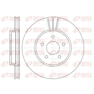 Imagem de REMSA 6607.10 Disco de travão Eixo dianteiro 300, 300 24 5 ventilado FORD: MONDEO 3 Kombi, Stufenheck, JAGUAR: X Type Sedan