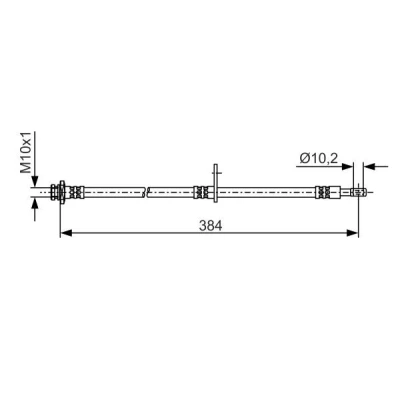 Imagem de BOSCH 1 987 481 A54 Mangueira de Travão 384 M10x1