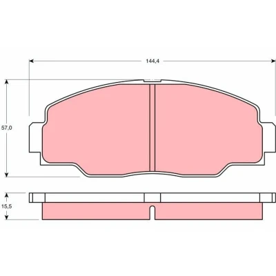 Imagem de TRW GDB1042 Jogo de pastilhas para travão disco não preparado indicador aviso desgaste TOYOTA: Dyna 150 Camião plataforma / Chassis