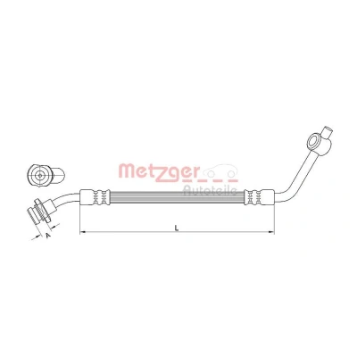 Imagem de METZGER 4112533 Mangueira de Travão 410 NISSAN: TERRANO 2