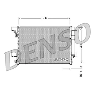 Imagem de DENSO DCN21001 Condensador com secador 656x409x16 R 134a 656 MITSUBISHI: ASX SUV, Lancer 8 Limousine