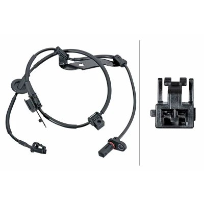 Imagem de HELLA 6PU 358 252 311 Sensor de ABS com ganchos fixação no cabo Hall 2pólos 1065mm KIA: cee‘d II Sportswagon
