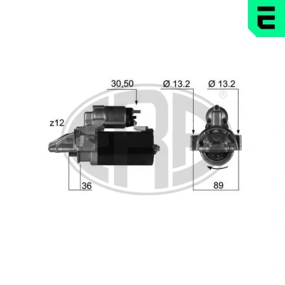 Imagem de ERA 220353A Motor de arranque 12 2 FIAT: Ducato III Van, Camião plataforma / Chassis, FORD: Transit Mk6 Van