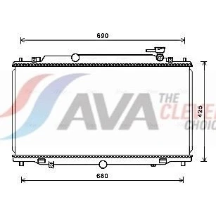 Imagem de AVA COOLING SYSTEMS Radiador, arrefecimento do motor Alumínio 376mm 729mm 16mm sem depósito de compensação Aletas refrigeração soldadas MZ2280