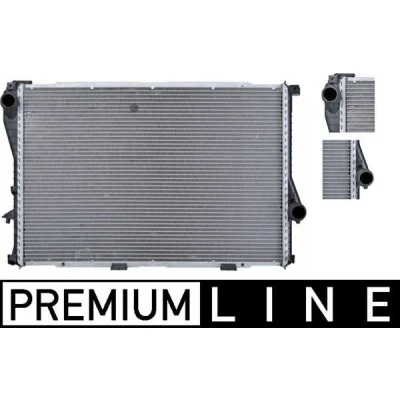 Imagem de MAHLE ORIGINAL CR 298 000P Radiador, arrefecimento do motor 650 438 42 Aletas de refrigeração soldadas BMW: 5 Sedan, Touring, 7