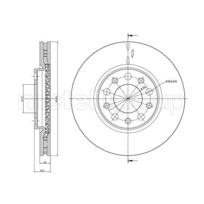Imagem de METELLI Disco de travão ALFA ROMEO: Giulietta Hatchback, FIAT: 500X 281,0mm 26,0mm 5 70,0mm ventilado pintado 23 1254C 51806278,51815312,51937306