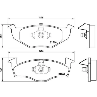 Imagem de BREMBO P 85 030 Jogo de pastilhas para travão disco excl. contacto aviso desgaste sem acessórios SEAT: Ibiza 2, Córdoba I Sedan