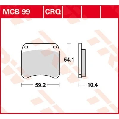 Imagem de TRW Organic Allround MCB99 Jogo de pastilhas para travão disco