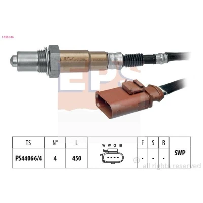 Imagem de EPS 1.998.348 Sonda lambda Made in Italy OE Equivalent com aquecimento, plana, Rosca pré lubrificada SEAT: Ibiza 4 Sportcoupe,