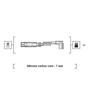 Imagem de MAGNETI MARELLI 941318111163 Jogo de Cabos Vela VOLKSWAGEN: Golf 4, 4 Variant, Passat B6 Sedan, SKODA: Fabia I Hatchback, Octavia 1 Combi