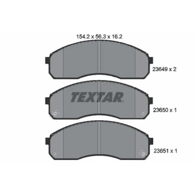 Imagem de TEXTAR 2364901 Jogo de pastilhas para travão disco com avisador sonoro desgaste KIA: CARNIVAL I, 2