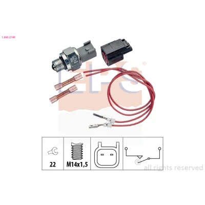 Imagem de EPS 1.860.274K Interruptor, luz de marcha atrás Made in Italy OE Equivalent